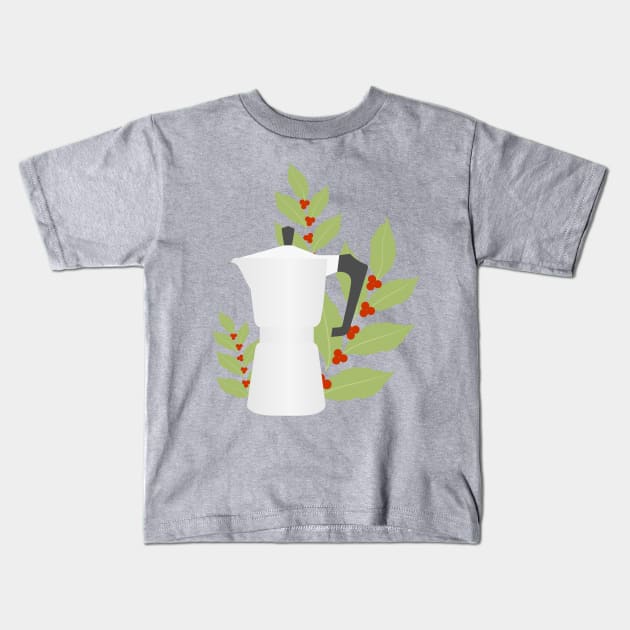 Moka pot Kids T-Shirt by kourai